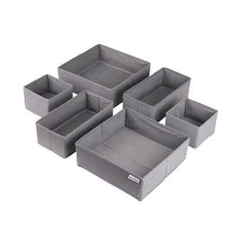 Qoolish Drawer Organizers (Pack of 6) : Tidy-Up Your Space in Style! Available in 10 Colors.
