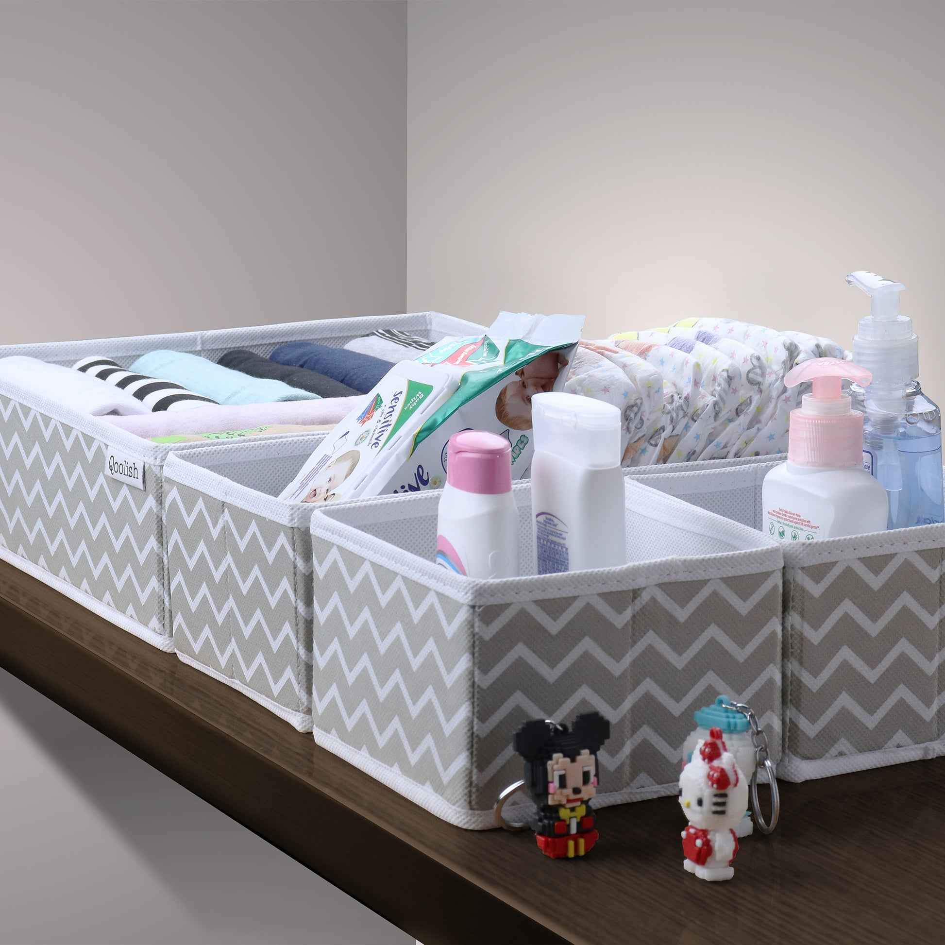 Qoolish Drawer Organizers (Pack of 6) : Tidy-Up Your Space in Style! Available in 10 Colors.