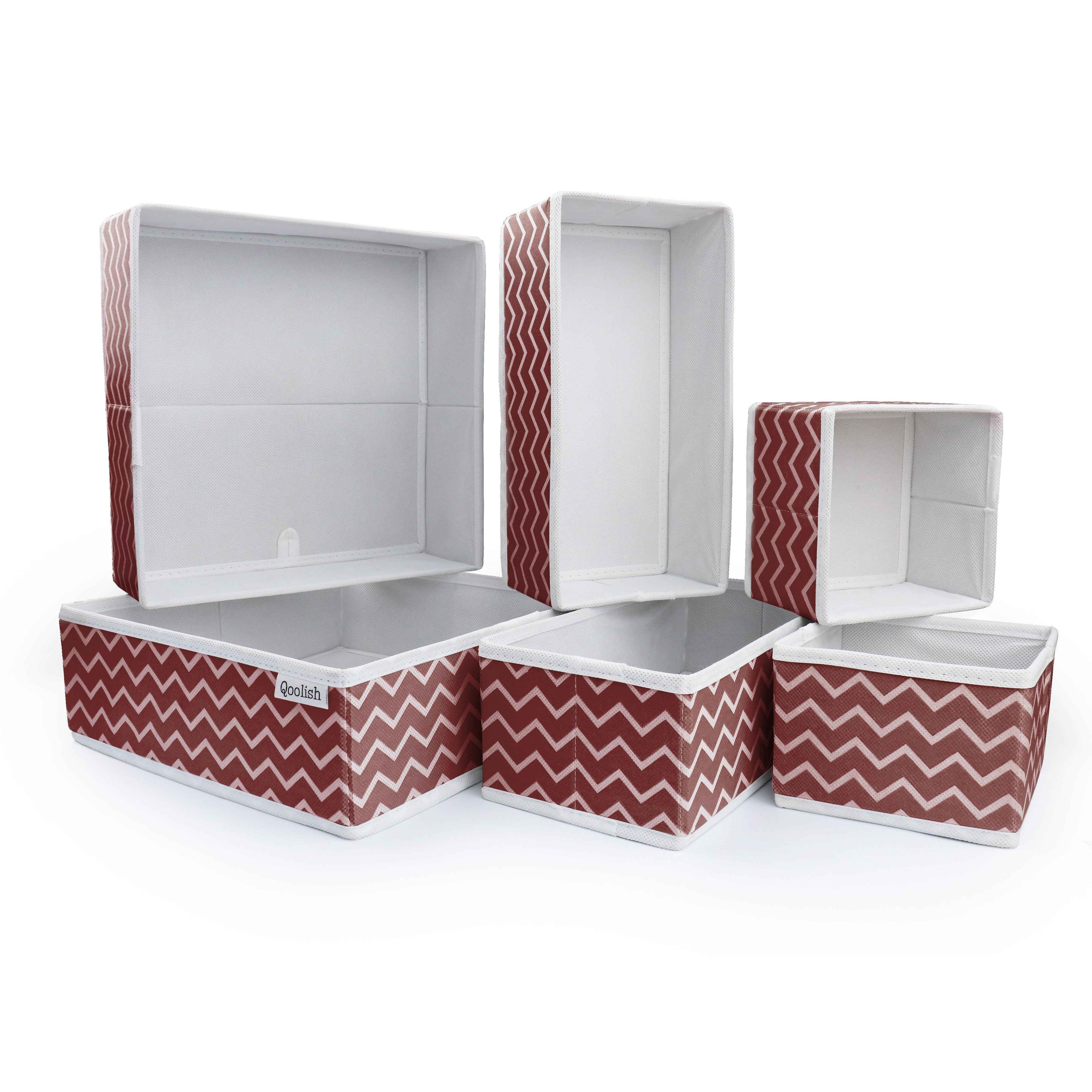 Qoolish Drawer Organizers (Pack of 6) : Tidy-Up Your Space in Style! Available in 10 Colors.