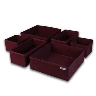 Qoolish Drawer Organizers (Pack of 6) : Tidy-Up Your Space in Style! Available in 10 Colors.