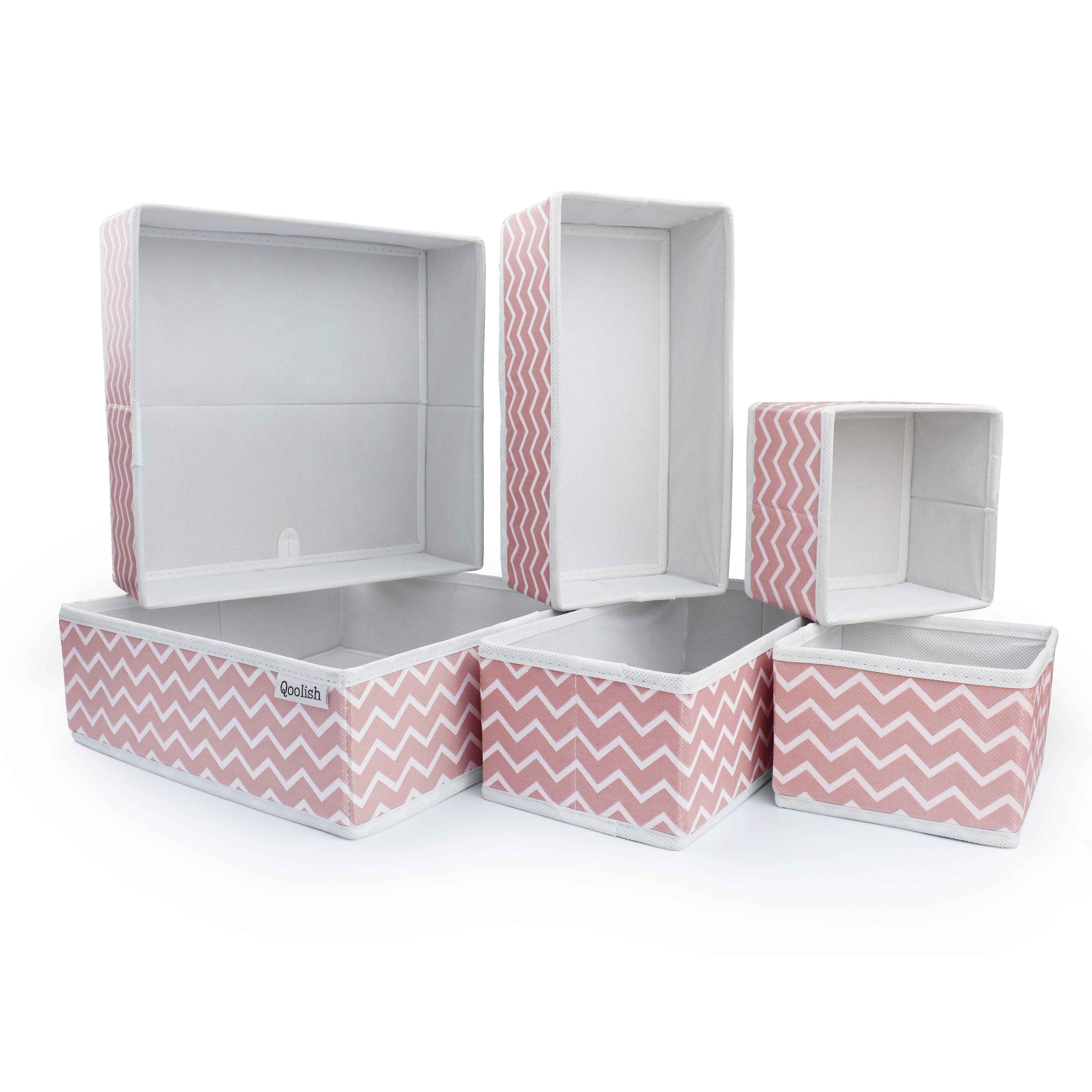 Qoolish Drawer Organizers (Pack of 6) : Tidy-Up Your Space in Style! Available in 10 Colors.