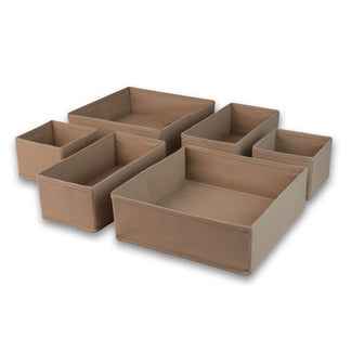 Qoolish Drawer Organizers (Pack of 6) : Tidy-Up Your Space in Style! Available in 10 Colors.