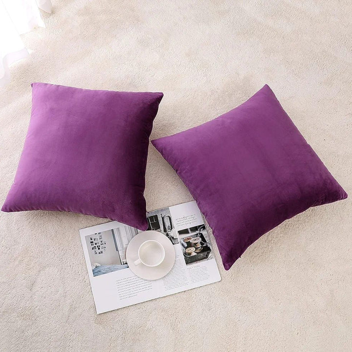 Luxury Velvet Plain Cushion Cover Luxury luck For Your Room's ICONA