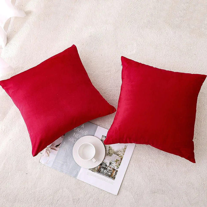 Luxury Velvet Plain Cushion Cover Luxury luck For Your Room's ICONA