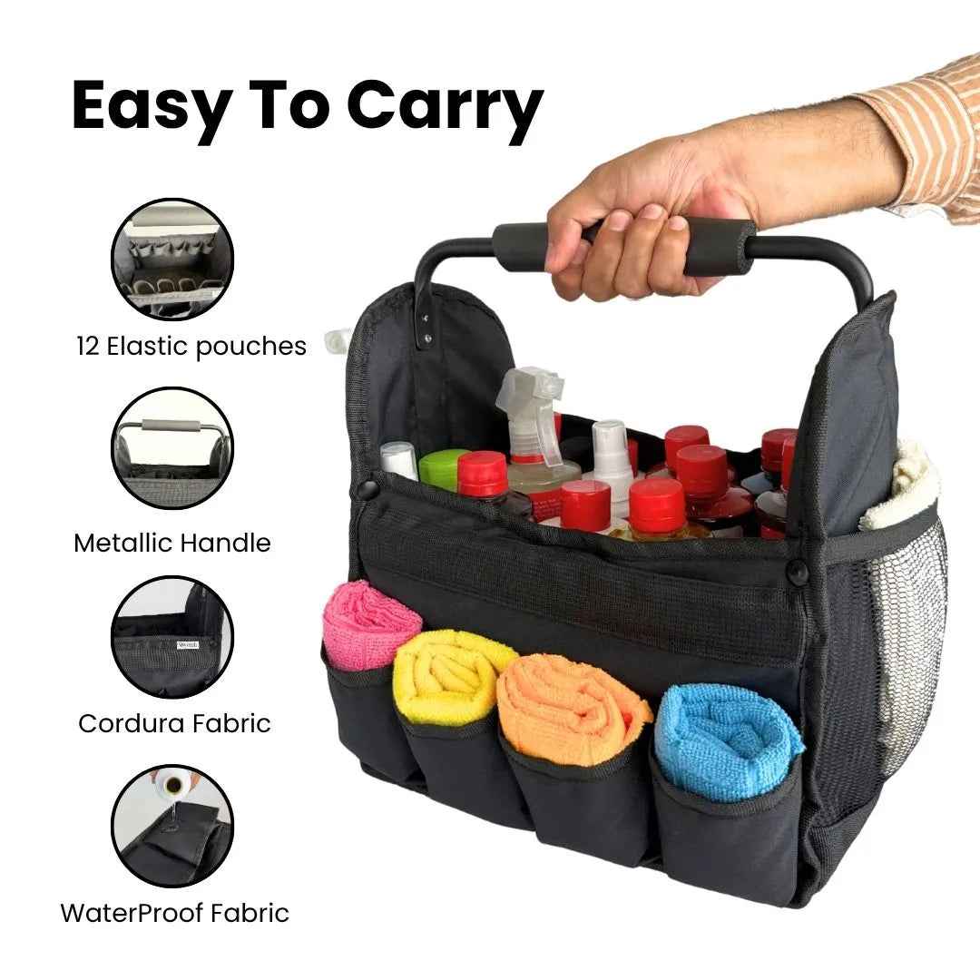 Qoolish Car Caddy - Car Cleaning and Detailing Essential